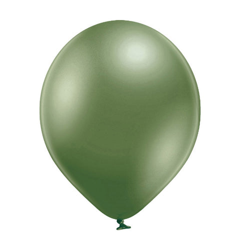 Latex Glossy Chrome Lime Green Balloons | 17"