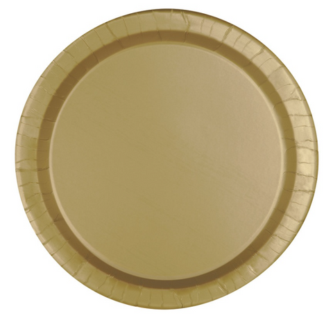 Gold 9" Plates | Pack of 8