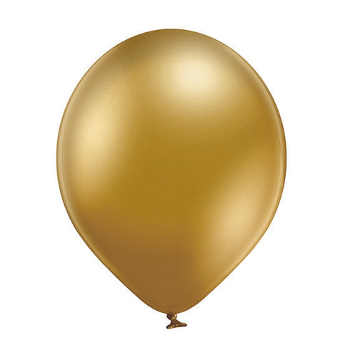 Glossy Chrome Rich Gold Latex Balloons | 5"
