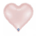 Foil Heart Satin Luxe Plain Balloons | 18"