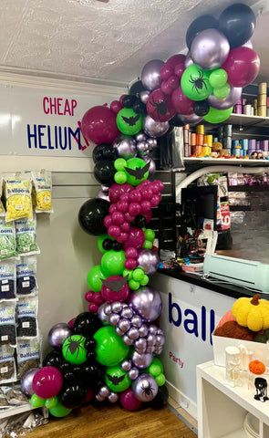 Organic Garland - Black, Grape Violet, Lime Green & Glossy Purple