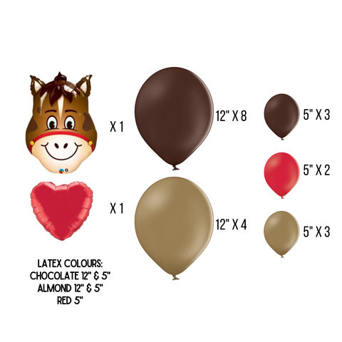 DIY Horse Theme Balloon Number Stack