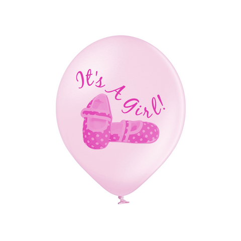 Latex Preprinted It's a Girl! Balloons | 12"| 10 Pack