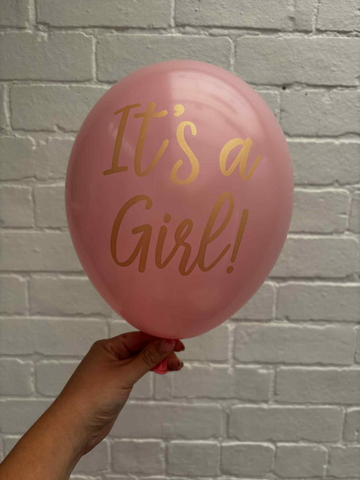 Latex Preprinted It's a Girl! Balloons | 12"| 10 Pack