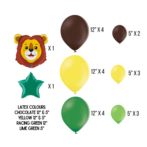 DIY Lion Theme Balloon Number Stack