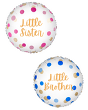 Personalised Little Sibling Foil | 18" | Multiple Colours Available