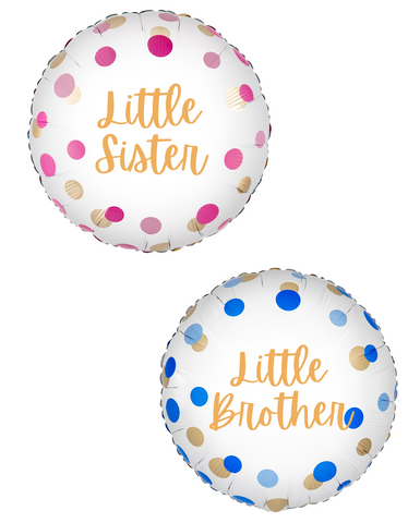 Personalised Little Sibling Foil | 18" | Multiple Colours Available