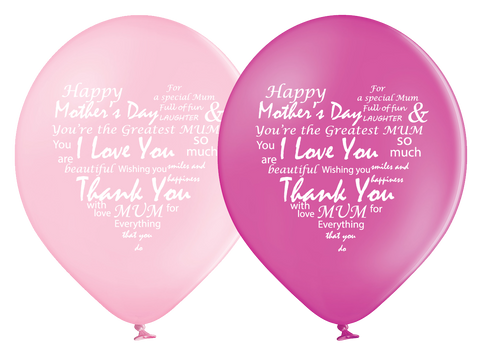 Latex Preprinted Mother's Day Balloons | 12"