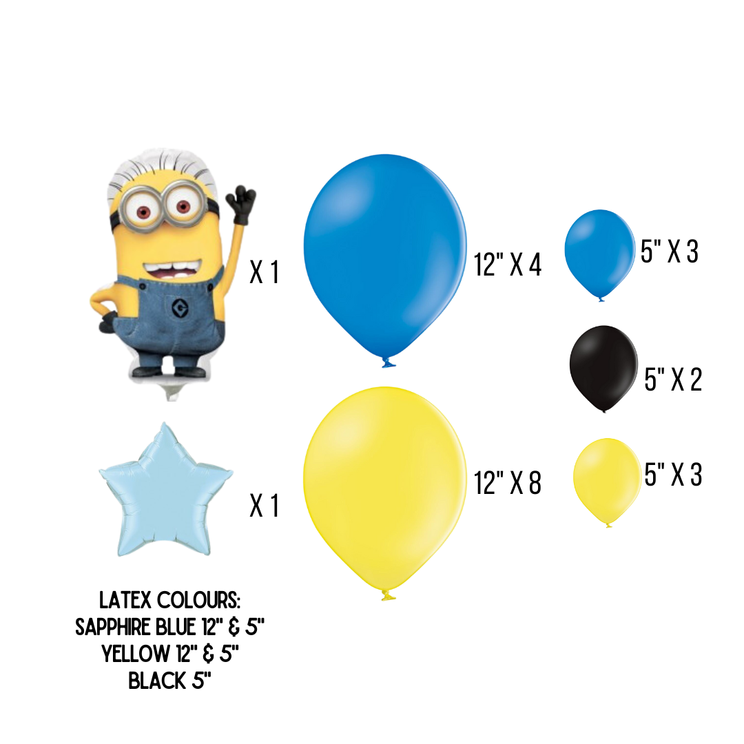 DIY Minions Theme Balloon Number Stack – Talking Balloons