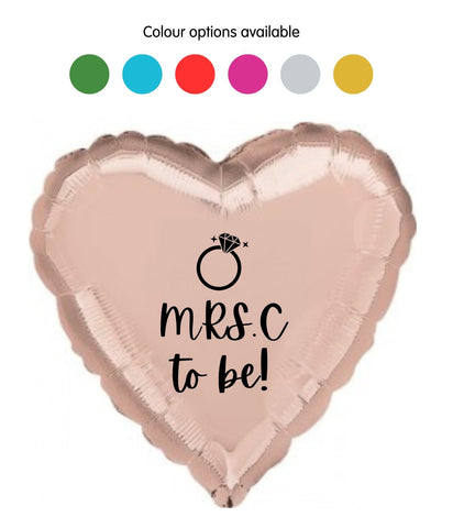 Personalised Mrs to Be Vinyl Message Foil