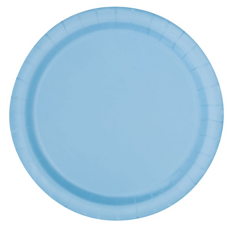 Powder Blue 9" Plates | Pack of 8