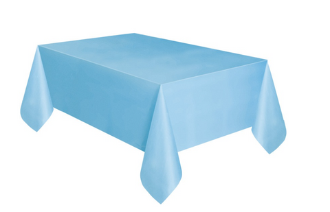 Powder Blue Plastic Table Cover | 54"x108"