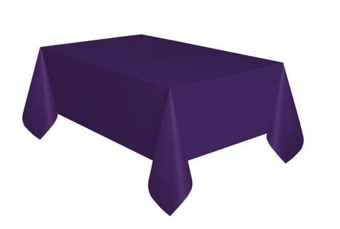 Deep Purple Plastic Table Cover | 54"x108"