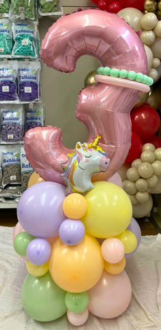 Pastel Unicorn Themed Number Stack