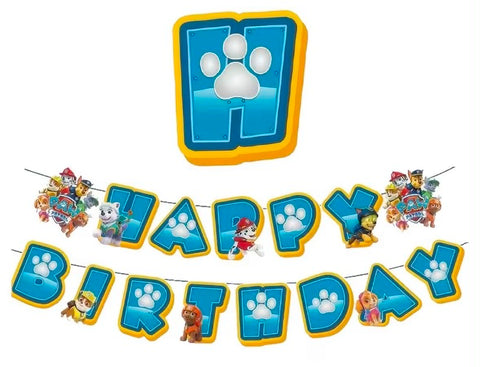 Blue Paw Patrol Happy Birthday Bunting