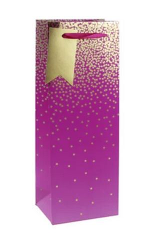 Pink & Gold Ombre Stars Bottle Bag | Collection Only
