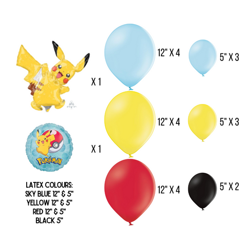 DIY Pokemon Theme Balloon Number Stack