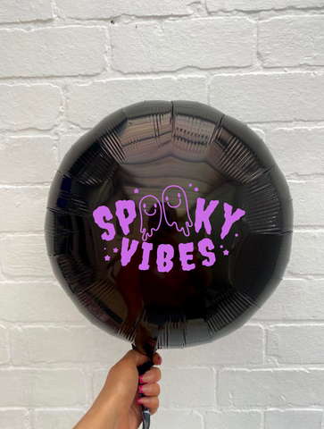 Spooky Vibes Ghost Halloween 18" Foil