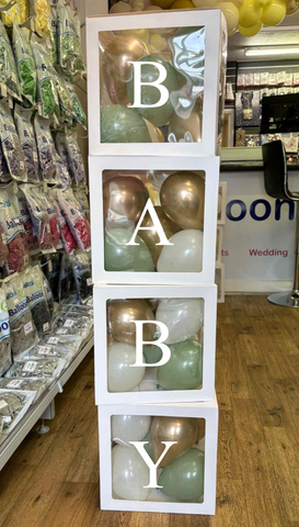 Rosemary Green, Cream & Glossy Gold Baby Boxes