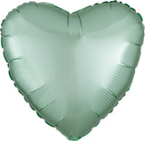 Foil Heart Satin Luxe Plain Balloons | 18"