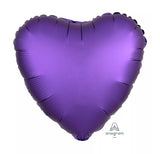 Foil Heart Satin Luxe Plain Balloons | 18"