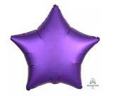Foil Star Satin Luxe Plain Balloons | 19"