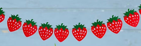 Strawberry Shape Felt Bunting