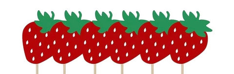 Strawberry Cupcake Toppers