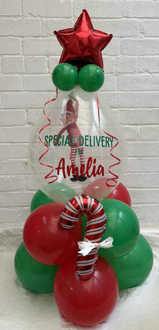 Special Delivery Stuffed Elf Balloon | Elf Arrival