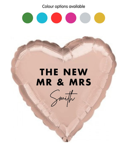Personalised Mr & Mrs Vinyl Message Foil