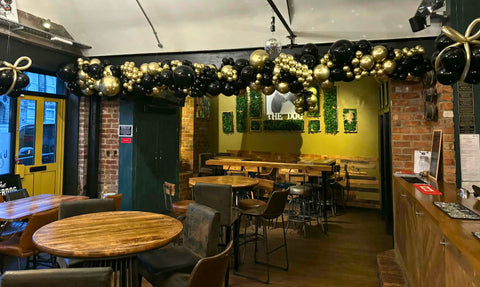 Organic Garland - Black & Glossy Gold