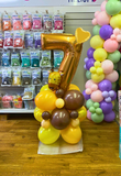 DIY Giraffe Theme Balloon Number Stack