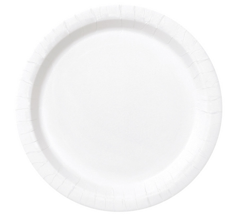 White 9" Plates | Pack of 8