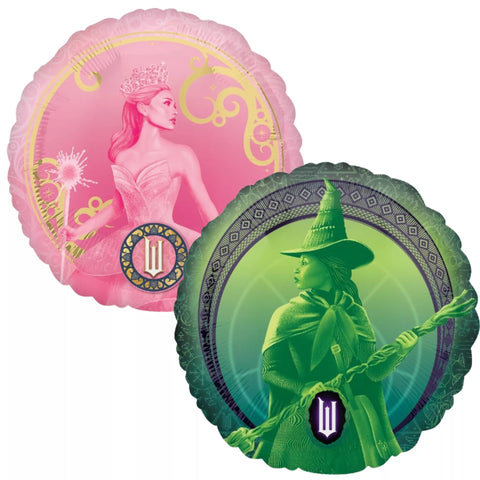 Foil Round Wicked Pink & Green Balloon | 18"