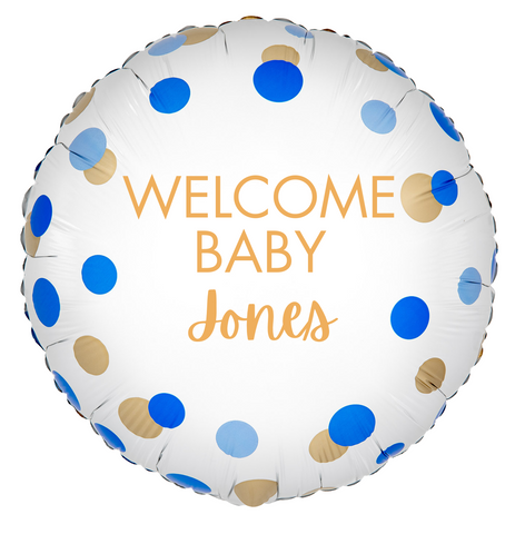Personalised Welcome Baby Foil | 18" | Multiple Colours Available