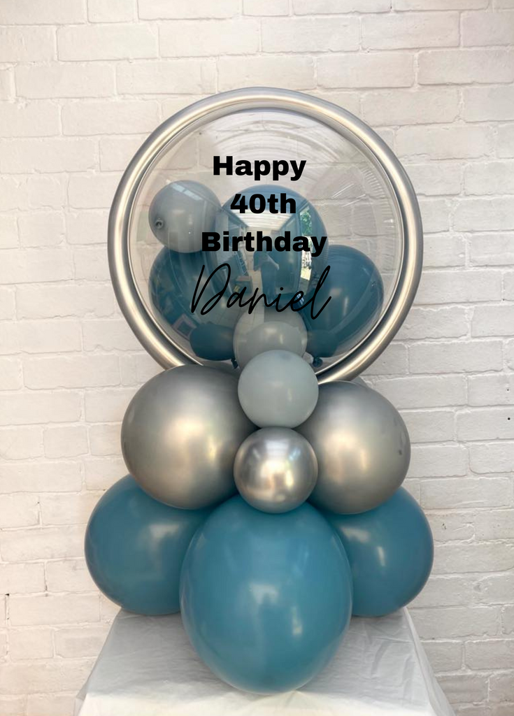 Happy Birthday Personalised Table Topper Display โ Talking Balloons