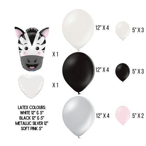 DIY Zebra Theme Balloon Number Stack
