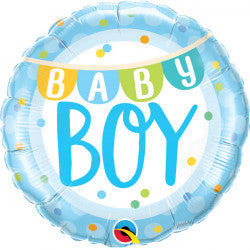 Banner Design Baby Boy Foil Balloon | 18"