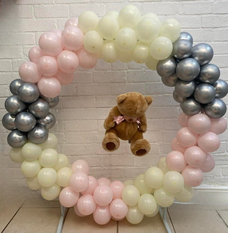 Stack Hoop Baby 1 Metre Hoop - Baby Girl Theme – Talking Balloons