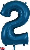 Foil Numbers Navy Blue Balloons | 34"