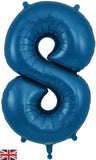 Foil Numbers Navy Blue Balloons | 34"