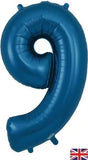 Foil Numbers Navy Blue Balloons | 34"