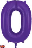 Foil Numbers Purple Balloons | 34"