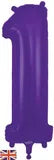 Foil Numbers Purple Balloons | 34"