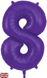 Foil Numbers Purple Balloons | 34"