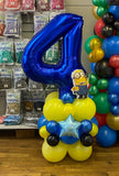 DIY Minions Theme Balloon Number Stack