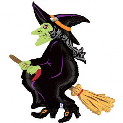 Large Witch on Broom Foil | 42"