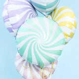 Pastel Yellow Candy Swirl Foil Balloon | 18"