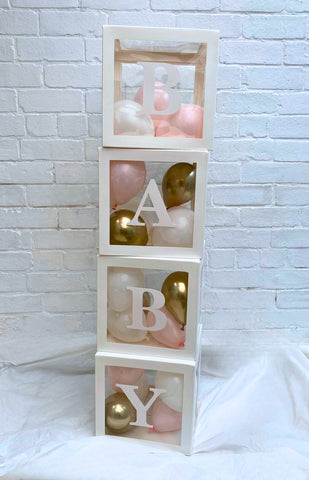 Pink, White & Gold Baby Boxes