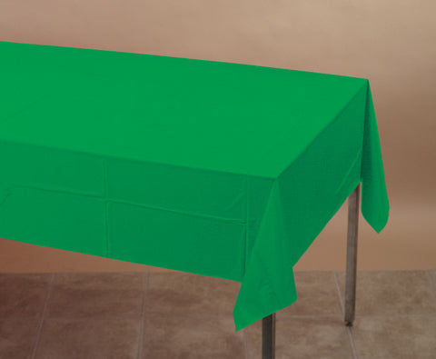 Green Plastic Table Cover | 54"x108"